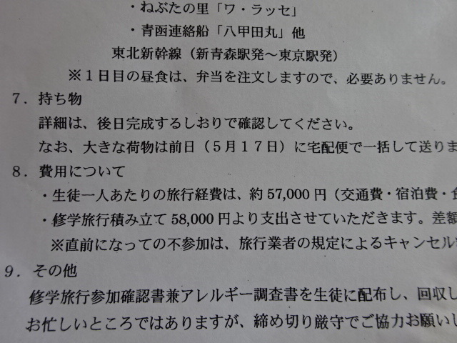 東北までの費用公立中3でどのくらいか 修学旅行バッグ人気おすすめランキング